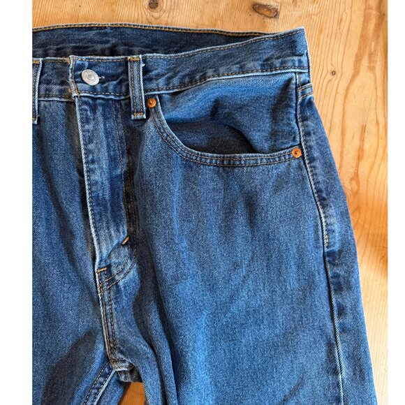 Levi’s 505 Regular Fit Straight Leg Jeans W34 L32 Zip Fly Blue - Picture 5 of 8